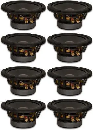 8 Goldwood Sound GW-6PC-4 Heavy Duty 4ohm 6.5" Woofers 280 Watts each Replacement Speakers