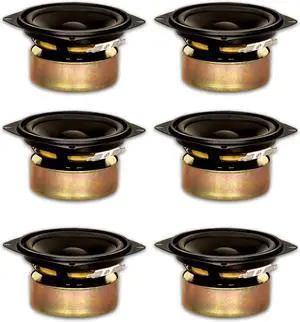 6 Goldwood Sound GW-204/4S Shielded 4" Woofers 70 Watt each 4ohm Replacement Speakers