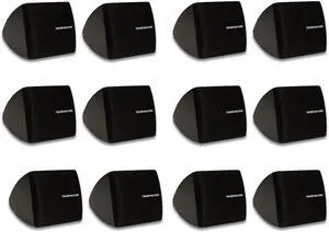 Theater Solutions TS30B Mountable Indoor Speakers Black Bookshelf 6 Pair Pack