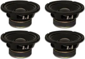 4 Goldwood Sound GW-6028 Rubber Surround 6.5" Woofers 170 Watts each 8ohm Replacement Speakers