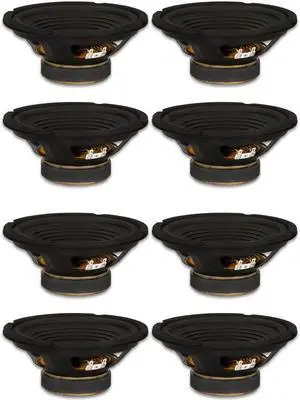 8 Goldwood Sound GW-208/8 OEM 8" Woofers 200 Watts each 8ohm Replacement Speakers