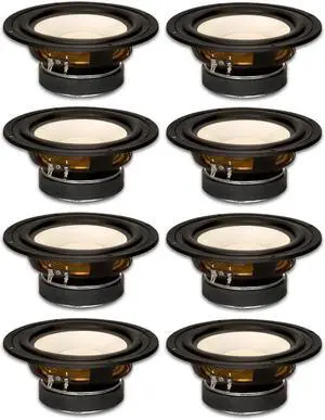 8 Goldwood Sound GW-S650/8 Poly Cone 6.5" Woofers 170 Watts each 8ohm Replacement Speakers