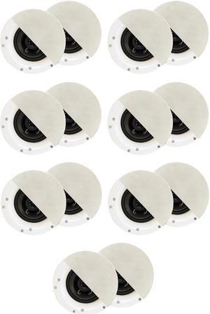 Acoustic Audio R192 Frameless In Ceiling / In Wall Speaker 7 Pair Pack 2 Way Home Theater Surround Speakers