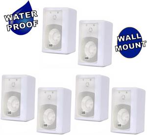 Acoustic Audio 151W Indoor Outdoor 2 Way Speakers 1800 Watt White 3 Pair Pack 151W-3Pr