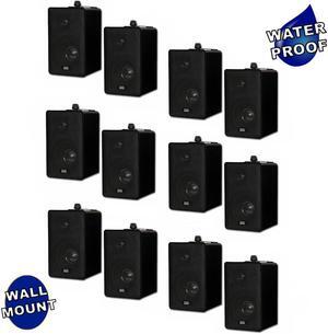 Acoustic Audio 251B Indoor Outdoor 3 Way Speakers 2400 Watt Black 6 Pair Pack 251B-6Pr