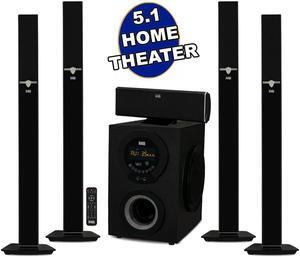 Acoustic Audio AAT3003 Tower 5.1 Home Theater Bluetooth Speaker System with 8" Powered Subwoofer