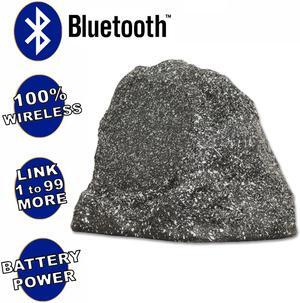 Theater Solutions B61GG Fully Wireless 100 Watt Rechargeable Battery Bluetooth 6.5" Rock Speaker Granite Grey Link Up To 99 Speakers Wirelessly
