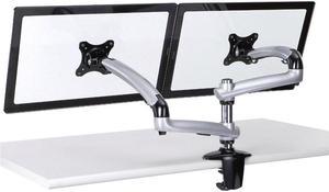 Cotytech Expandable Dual Desk Mount Spring Arm Clamp Base - Silver DM-GS212-C