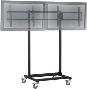 Cotytech Adjustable Mobile Dual TV Cart for 32-46 inch No Shelf