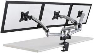 Cotytech Triple Monitor Desk Mount Spring Arm Clamp Base - Silver