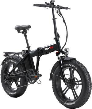 RKS Foldable Electric Bike with 750W Motor, Electric Bicycle with 48V 14.5Ah Battery, 20'' Fat Tires, LCD Display, Front and Rear LED Lights, Professional 7-Speed Gears, Up to 24MPH