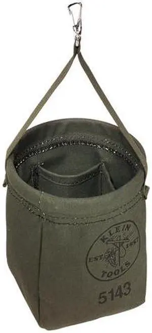 KLEIN TOOLS 5143 No. 10 Canvas Tapered-Bottom Bag