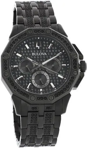 Bulova Octava Multifunction Mens Crystal Quartz Watch 98C134