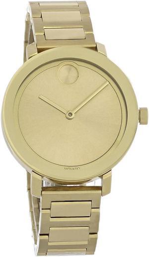Movado Bold Evolution Series Ladies Gold Tone Swiss Quartz Watch 3600648