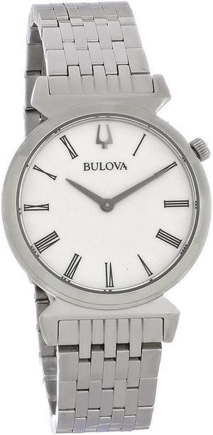 Bulova Regatta Ladies White Dial Stainless Steel Quartz Watch 96L275