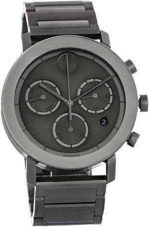 Movado Bold Evolution Chronograph Mens Grey PVD Stainless Quartz Watch 3600685