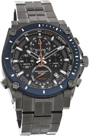 Bulova Precisionist Champlain UHF Carbon Fiber Dial Chronograph Watch 98B343