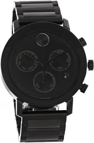 Movado Bold Mens Black PVD Stainless Steel Swiss Quartz Watch 3600684