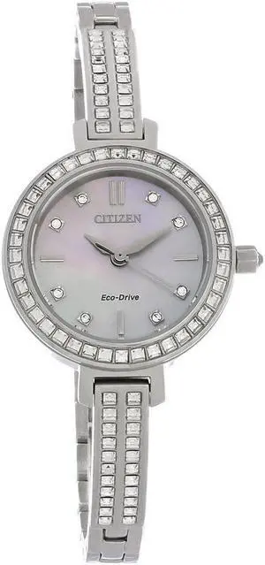 Citizen Eco-Drive Silhouette Crystal Ladies Stainless Steel Watch EM0860-51D