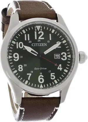 Citizen Eco Drive Mens Chandler Stainless Steel Green Dial BM6838-09X