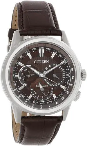 Men's Citizen Calendrier Multifunction Brown Leather 44mm Watch BU2020-29X Men's Citizen Calendrier Multifunction Brown Leather 44mm Watch BU2020-29X