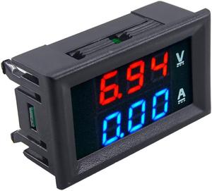 1pcs Professional DC 100V 10A Voltmeter Ammeter Blue + Red LED Amp Dual Digital Volt Meter Gauge Voltage Current Home Use Tool