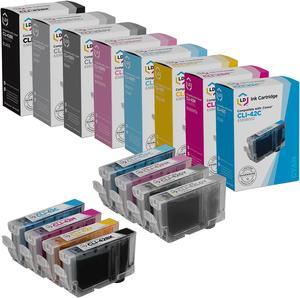 LD Products Compatible Ink Cartridge Replacement for Canon CLI-42 (Black, Cyan, Magenta, Yellow, Photo Cyan, Photo Magenta, Gray, Light Gray, 8-Pack)
