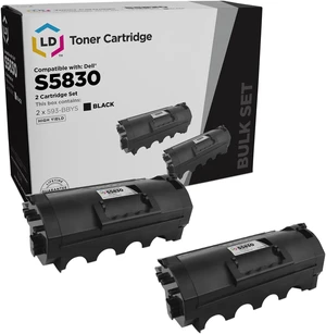 LD Compatible Toner Cartridge Replacement for Dell Laser S5830dn 593-BBYS High Yield (Black, 2-Pack) LD Compatible Toner Cartridge Replacement for Dell Laser S5830dn 593-BBYS High Yield (Black, 2-Pack)