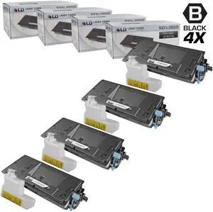 LD Compatible Toner Cartridge Replacement for Kyocera FS-2100DN TK-3102 (Black, 4-Pack)