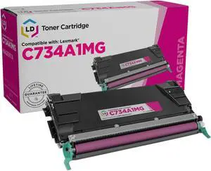 LD © Compatible Magenta Laser Toner Cartridge for Lexmark C734A1MG LD © Compatible Magenta Laser Toner Cartridge for Lexmark C734A1MG