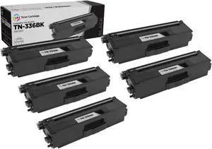 LD Products Compatible Toner Cartridge Replacement for Brother TN336BK High Yield (Black, 5-Pack)