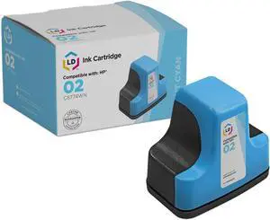 LD Products Replacement for HP 02 Ink Cartridges C8774WN (Light Cyan, Single-Pack)