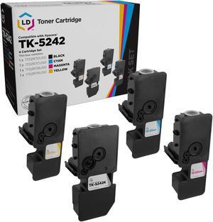 LD Products Compatible Toner Cartridge Replacement for Kyocera TK-5242 (Black, Cyan, Magenta, Yellow, 4 Cartridge Pack)