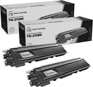 LD  TN210 Black Laser Toner Cartridge Set of 2 for Brother TN-210BK MFC-9325CW