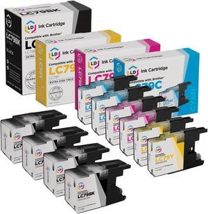 LD Products Compatible Ink Cartridge Replacement for Brother LC79 Extra High Yield (4 Black, 2 Cyan, 2 Magenta, 2 Yellow, 10-Pack)