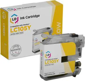 LD Products Replacement Ink Cartridge Compatible with Brother LC105Y Super High Yield (Single Yellow)