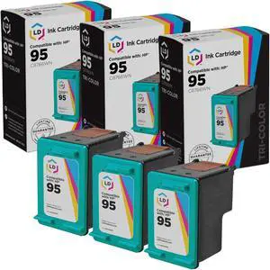 LD Products Remanufactured Ink Cartridge Replacement for HP 95 C8766WN (Tri Color, 3-Pack)