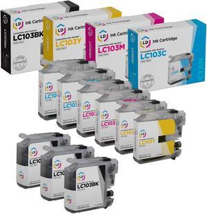 LD Products Compatible Ink Cartridge Replacement for Brother LC103 High Yield (3 Black, 2 Cyan, 2 Magenta, 2 Yellow, 9-Pack)