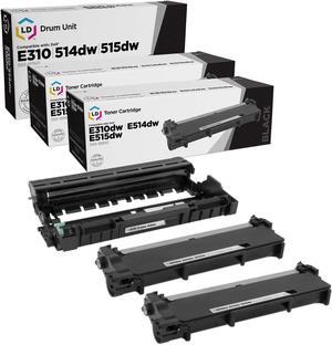 LD Products Compatible Toner & Drum Cartridge Replacements for Dell 593-BBKC & 593-BBKE (2 Toner, 1 Drum, 3-Pack)