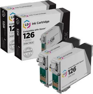 LD Products Replacement for Epson 126 Ink Cartridges T126120 T126 High Yield (Black, 2-Pack) for use in Workforce 435 520 635 645 WF-3520 WF-3530 WF-3540 WF-7010 WF-7510 LD Products Replacement for Epson 126 Ink Cartridges T126120 T126 High Yield (Black, 2-Pack) for use in Workforce 435 520 635 645 WF-3520 WF-3530 WF-3540 WF-7010 WF-7510