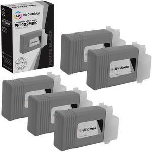 LD Compatible Ink Cartridge Replacement for Canon PFI-102MBk 0894B001AA (Matte Black, 5-Pack) Compatible with iPF500 iPF510 iPF600 iPF605 iPF610 iPF650 iPF655 iPF700 iPF710 iP