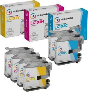 LD Products Compatible Ink Cartridge Replacement for Brother LC103 High Yield (2 Cyan, 2 Magenta, 2 Yellow, 6-Pack)