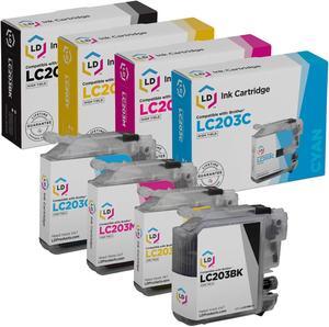LD Products Compatible Ink Cartridge Replacement for Brother LC203 High Yield (Black, Cyan, Magenta, Yellow, 4-Pack)