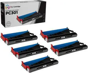 LD © Compatible Replacements for Brother PC301 Set of 5 Fax Cartridges With Roll for use in Brother FAX 885MC, Intellifax 750, 770, 775, 870MC, 885MC, and MFC-970MC Printers LD © Compatible Replacements for Brother PC301 Set of 5 Fax Cartridges With Roll for use in Brother FAX 885MC, Intellifax 750, 770, 775, 870MC, 885MC, and MFC-970MC Printers