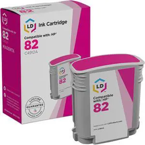 LD Products Remanufactured Ink Cartridge Replacement for HP 82 C4912A (Magenta)
