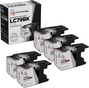 LD Products Compatible Ink Cartridge Replacement for Brother LC79BK Extra High Yield (Black, 5-Pack)