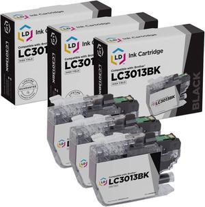 LD Products Compatible Ink Cartridge Replacement for Brother LC3013 LC3013BK High Yield (Black, 3-Pack)