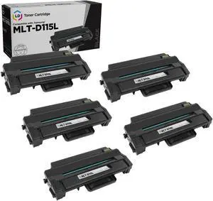 LD Products Compatible Toner Cartridge Replacement for Samsung MLT-D115L (Black, 5-Pack)
