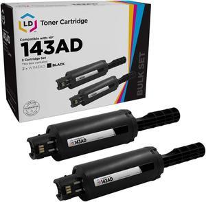 LD Products Compatible Toner Reload Cartridge Replacements for HP 143A W1143AD (Black, 2-Pack)