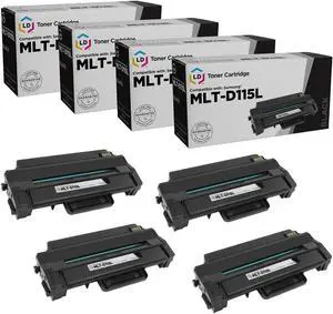 LD Products Compatible Toner Cartridge Replacement for Samsung MLT-D115L (Black, 4-Pack)